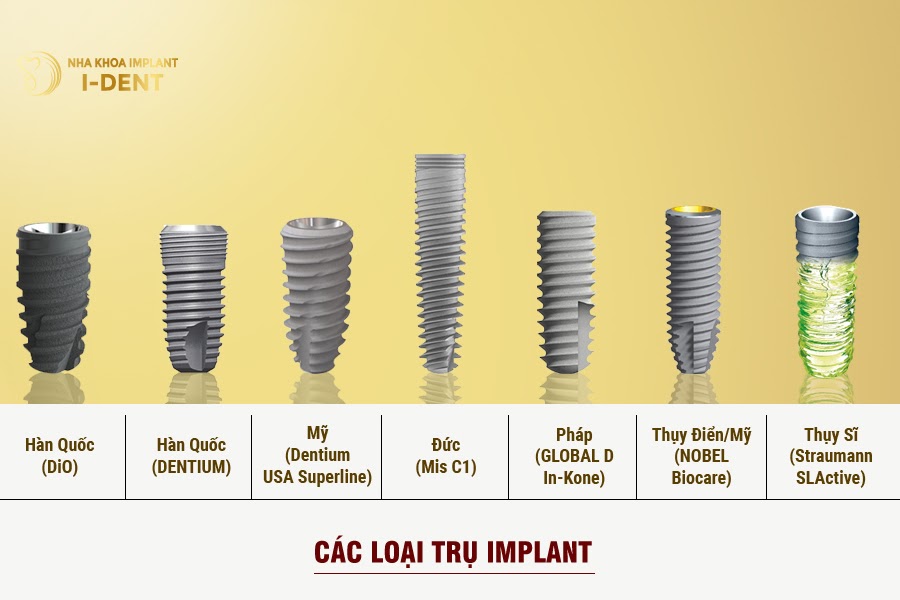 Nha khoa uy tín phải sử dụng các loại trụ Implant có thương hiệu trồng răng implant giá rẻ tphcm