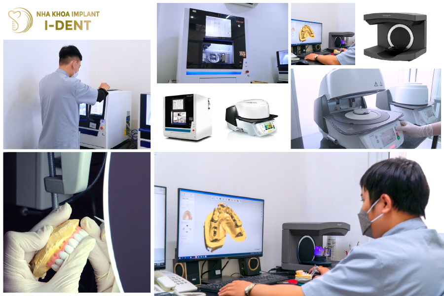 Labo chế tác răng sứ tại chỗ của I-DENT được trang bị nhiều máy móc hiện đại Labo chế tác răng sứ tại chỗ của I-DENT được trang bị nhiều máy móc hiện đại