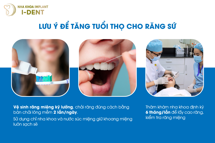 Những lưu ý để tăng tuổi thọ cho răng sứ Những lưu ý để tăng tuổi thọ cho răng sứ