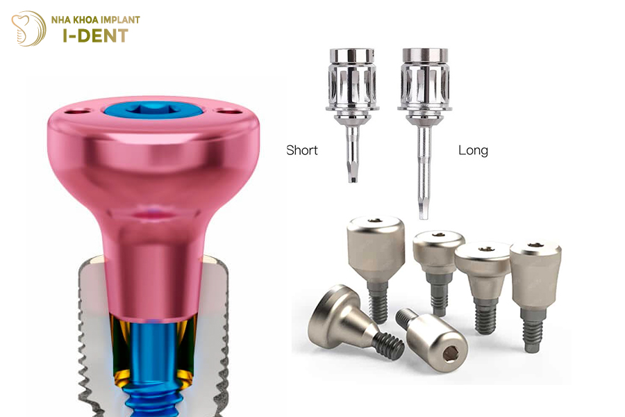 Nút Healing là một bộ phận của khớp nối Abutment Nút Healing là một bộ phận của khớp nối Abutment