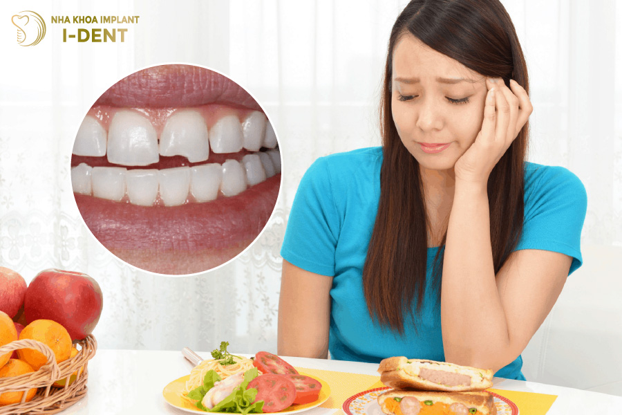 Răng sứ nứt vỡ sau một thời gian ăn nhai quá mạnh Răng sứ nứt vỡ sau một thời gian ăn nhai quá mạnh
