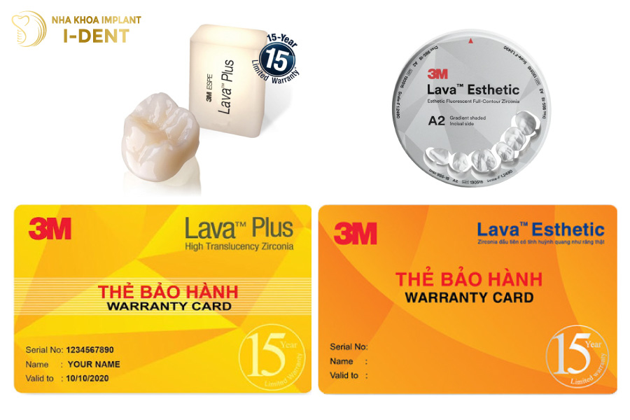 Thẻ bảo hành răng sứ Lava Thẻ bảo hành răng sứ Lava