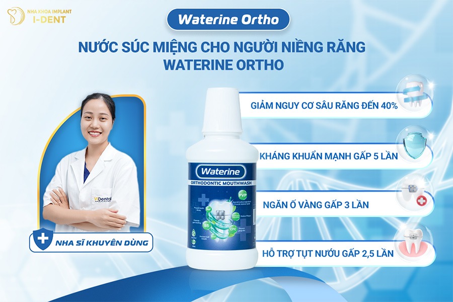 Nước súc miệng cho người niềng răng Waterine Ortho